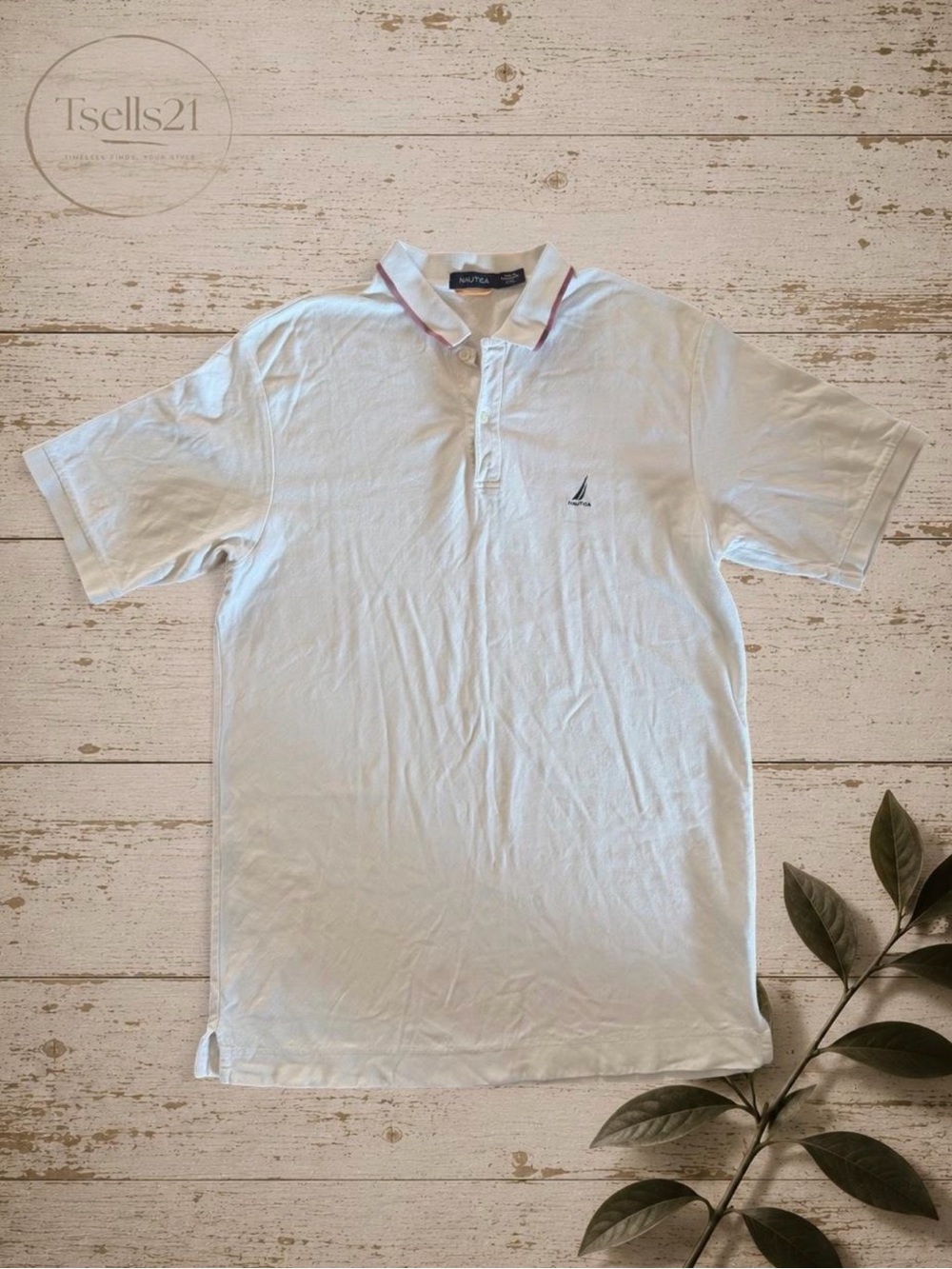 Nautica Vintage 90s Classic White Short-Sleeve Polo Shirt - Size XXL
